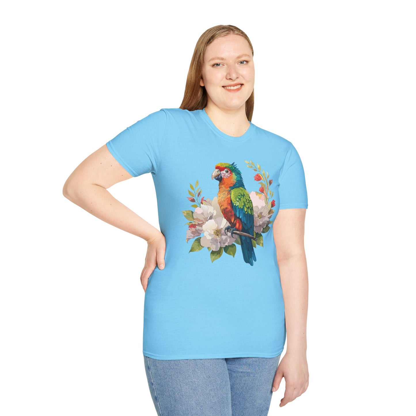 Bird T-Shirt, Floral Bird T Shirt, Shirt with Bird, Shirt with Animal