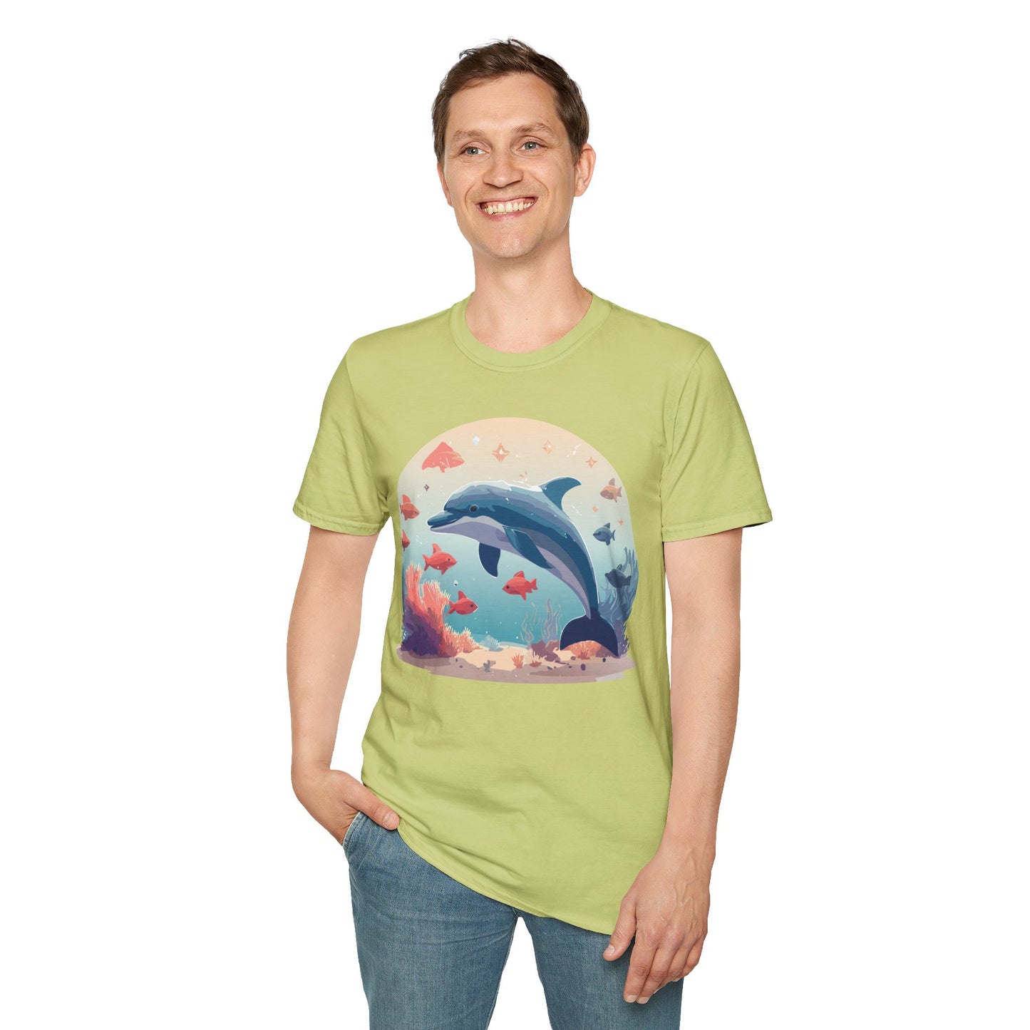 Dolphin Shirts, Shirt with Dolphin, Fish Tee Shirt, Animal Shirt