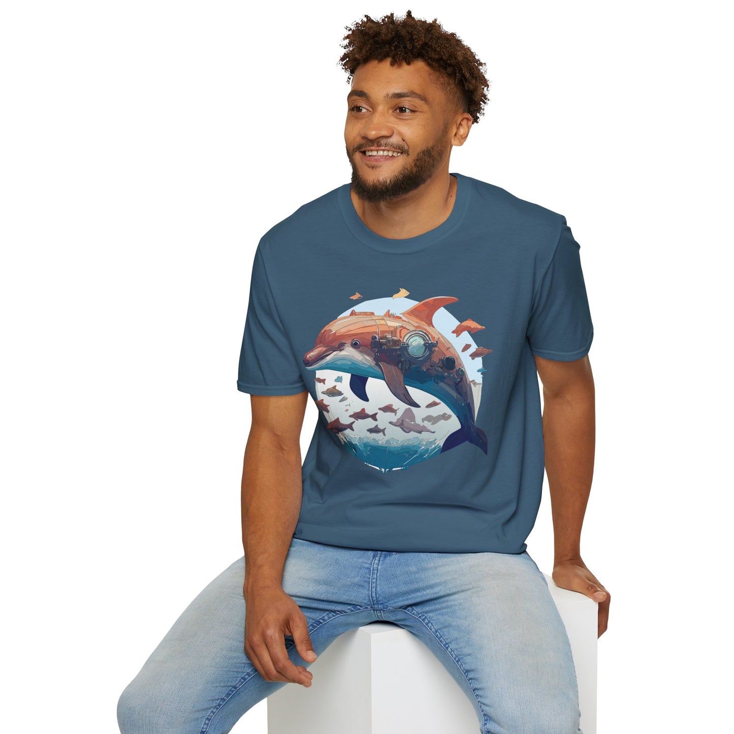 Dolphin Shirts, Shirt with Dolphin, Fish Tee Shirt, Animal Shirt