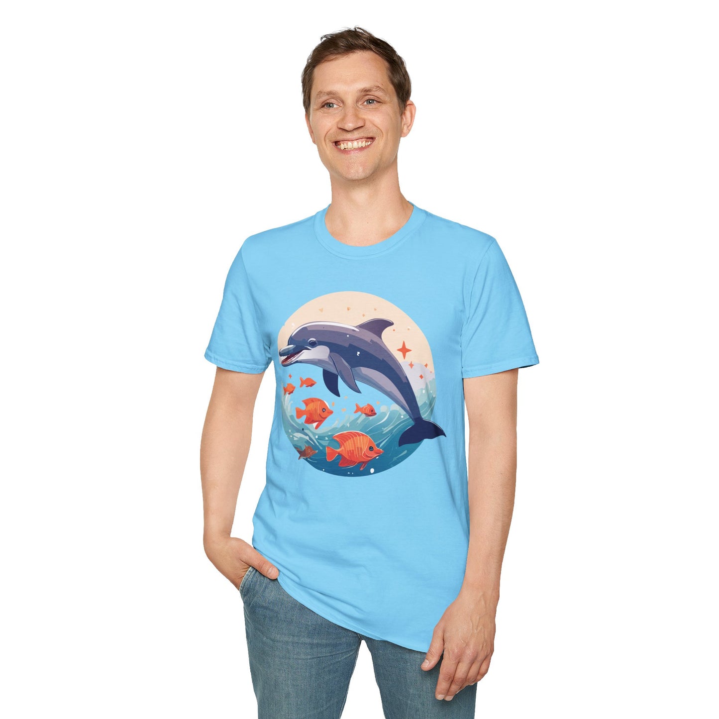 Dolphin Shirts, Shirt with Dolphin, Fish Tee Shirt, Animal Shirt