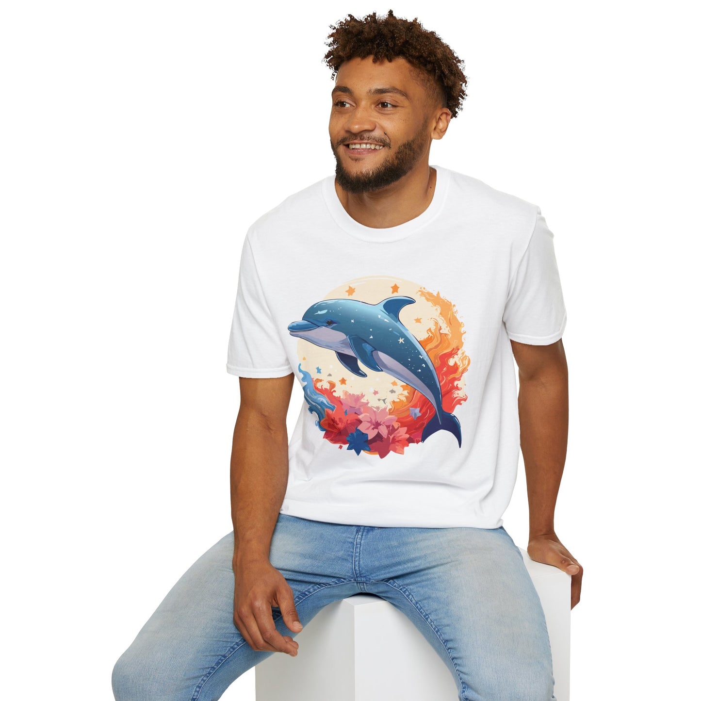 Dolphin Shirts, Shirt with Dolphin, Fish Tee Shirt, Animal Shirt