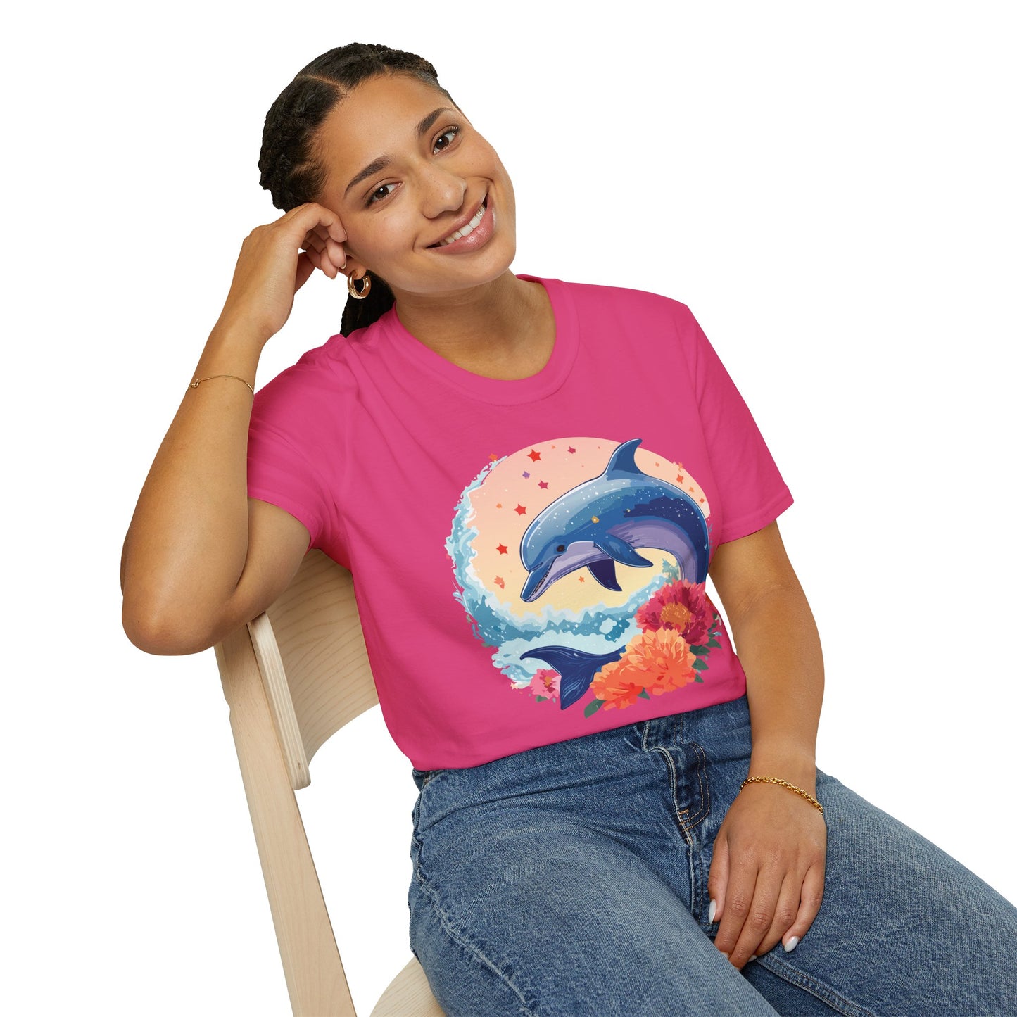 Dolphin Shirts, Shirt with Dolphin, Fish Tee Shirt, Animal Shirt