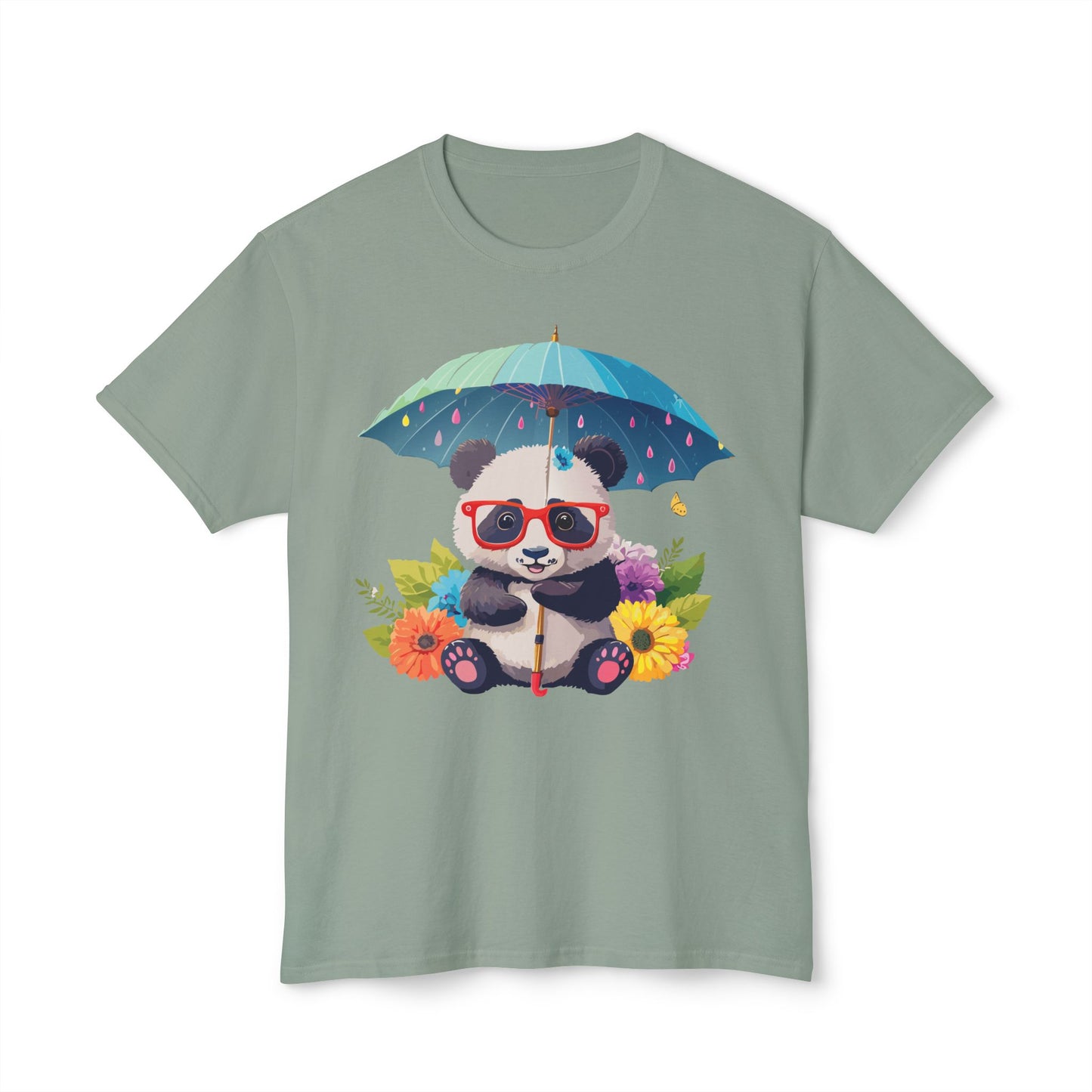 Panda T-Shirt, Vintage Panda Tee, Floral Tees, Panda Art Design Shirt, Tee Shirt with Panda Art 10