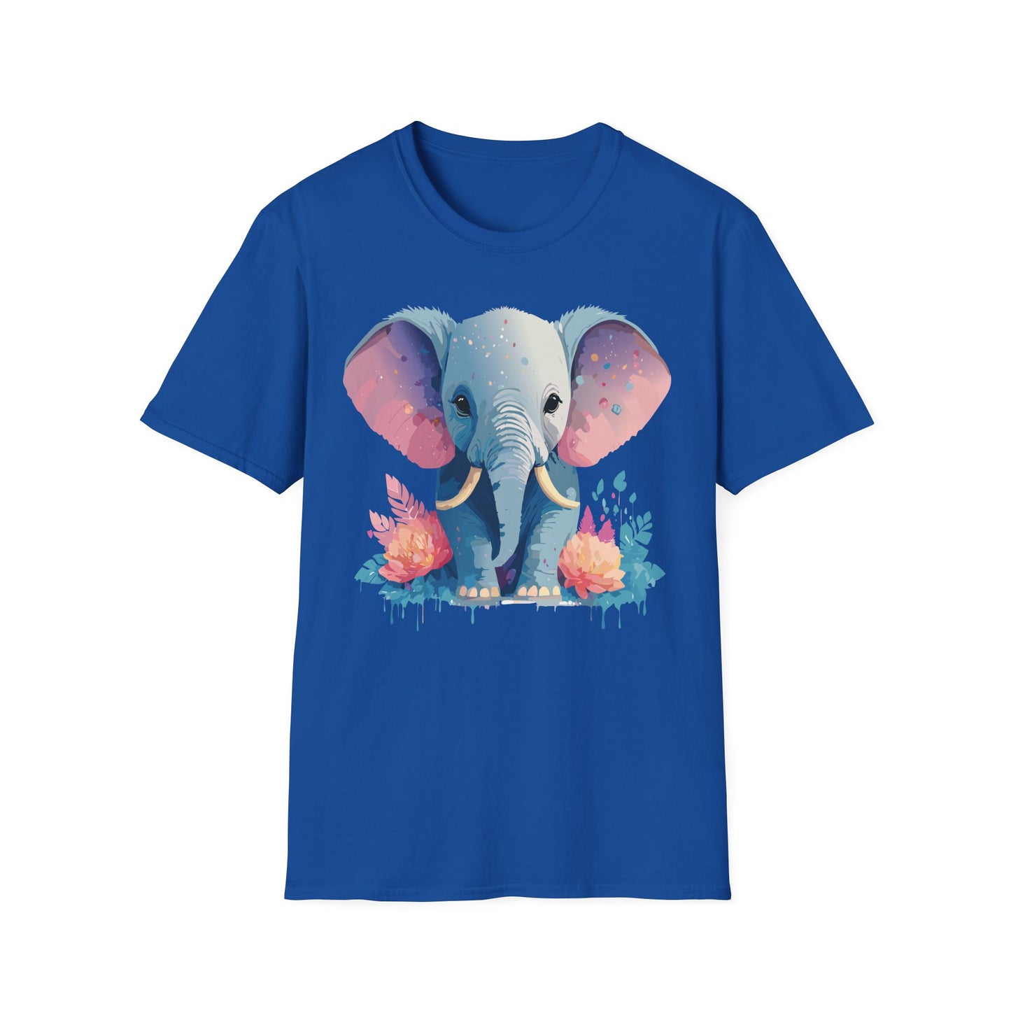 Elephant Shirt, T Shirt with Elephant, Elephant on T Shirt, T Shirt with Animation, Animals Tee Shirt