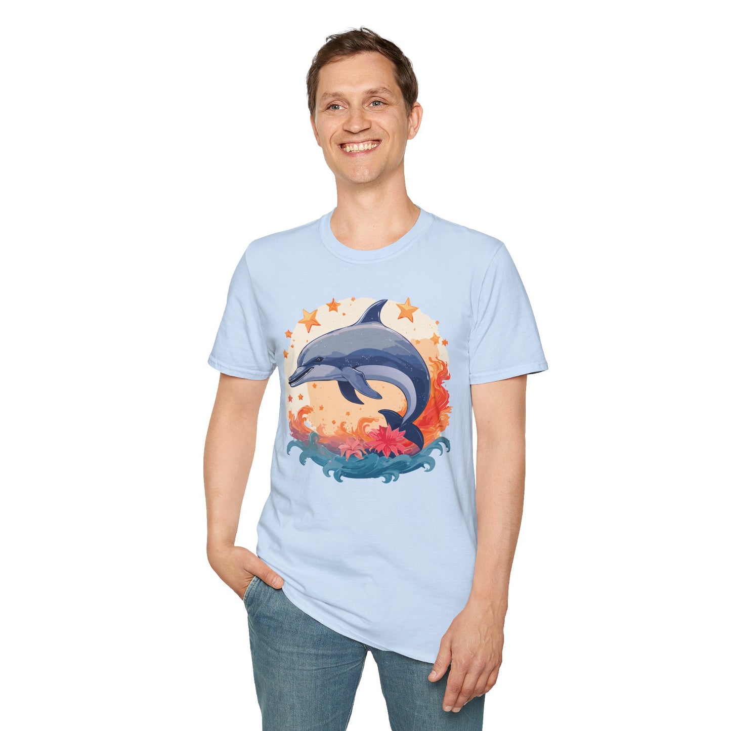 Dolphin Shirts, Shirt with Dolphin, Fish Tee Shirt, Animal Shirt