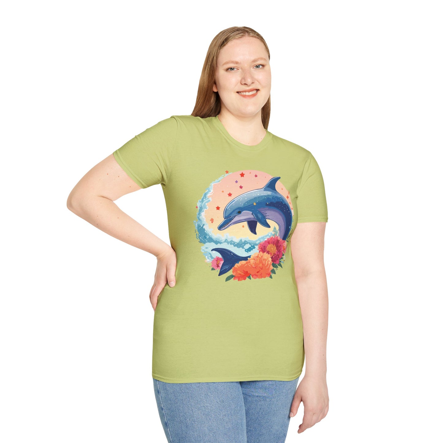 Dolphin Shirts, Shirt with Dolphin, Fish Tee Shirt, Animal Shirt