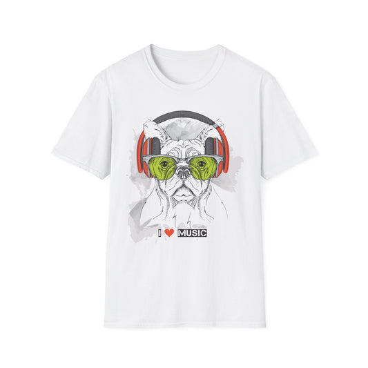I love Music Animals Shirts, Shirt with Animals, Animals with Headphones Shirt