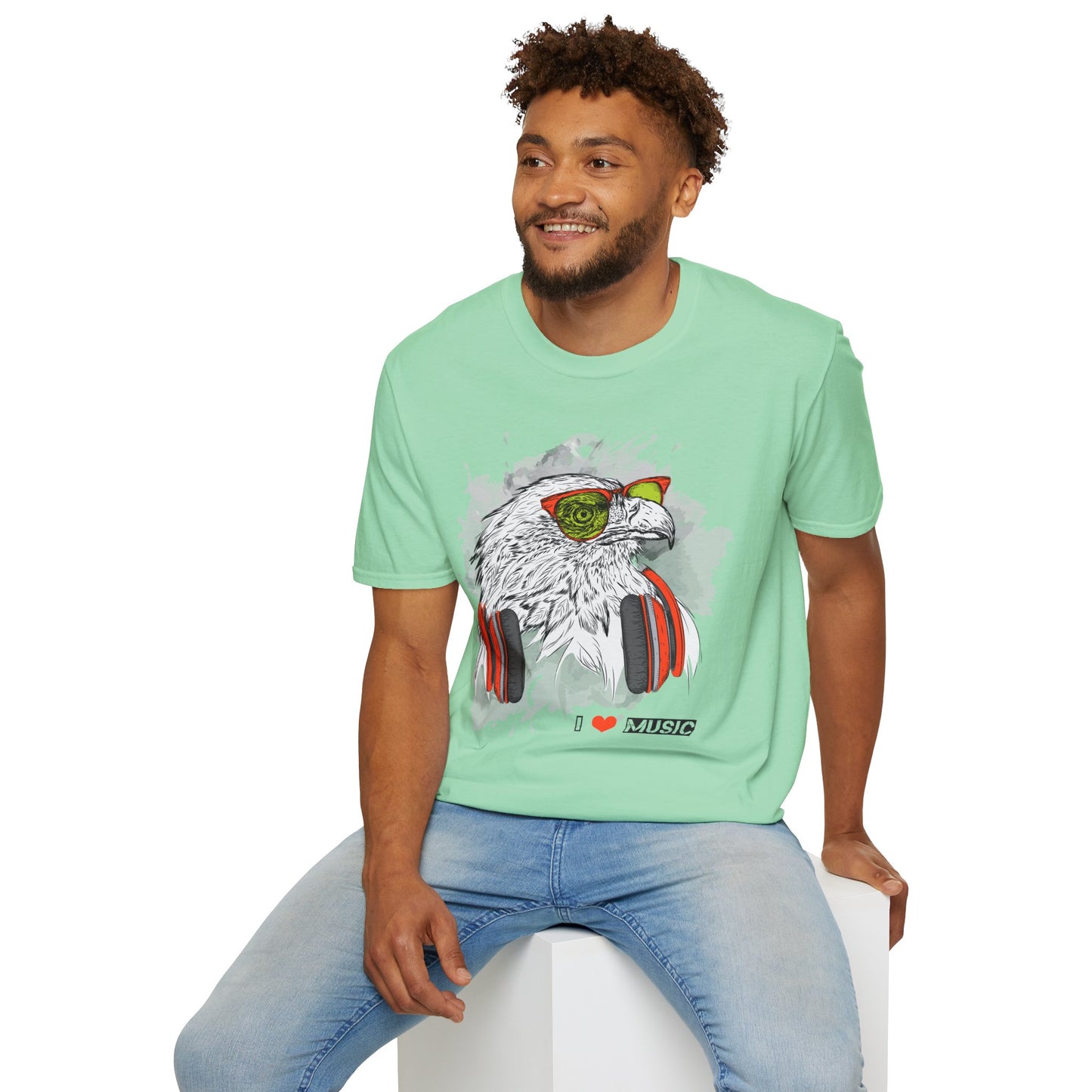 I love Music Animals Shirts, Shirt with Animals, Animals with Headphones Shirt