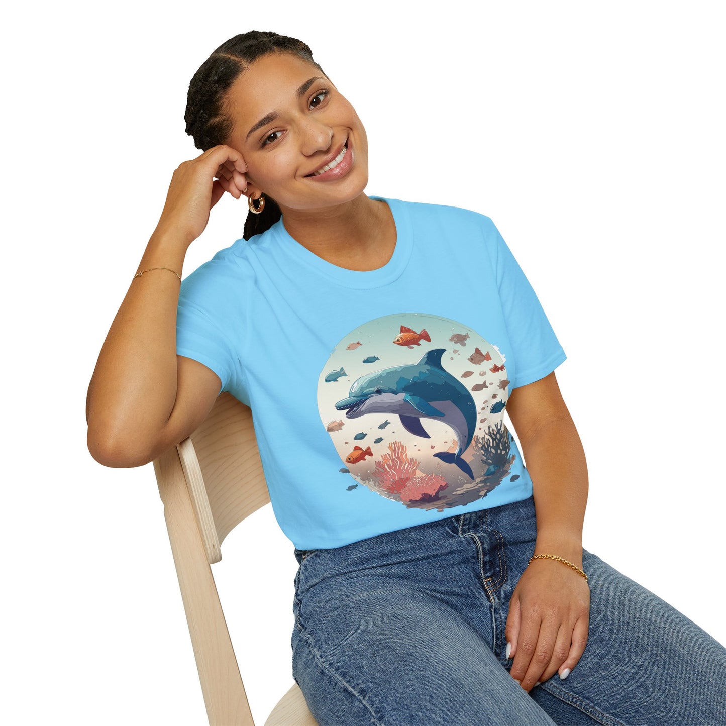 Dolphin Shirts, Shirt with Dolphin, Fish Tee Shirt, Animal Shirt