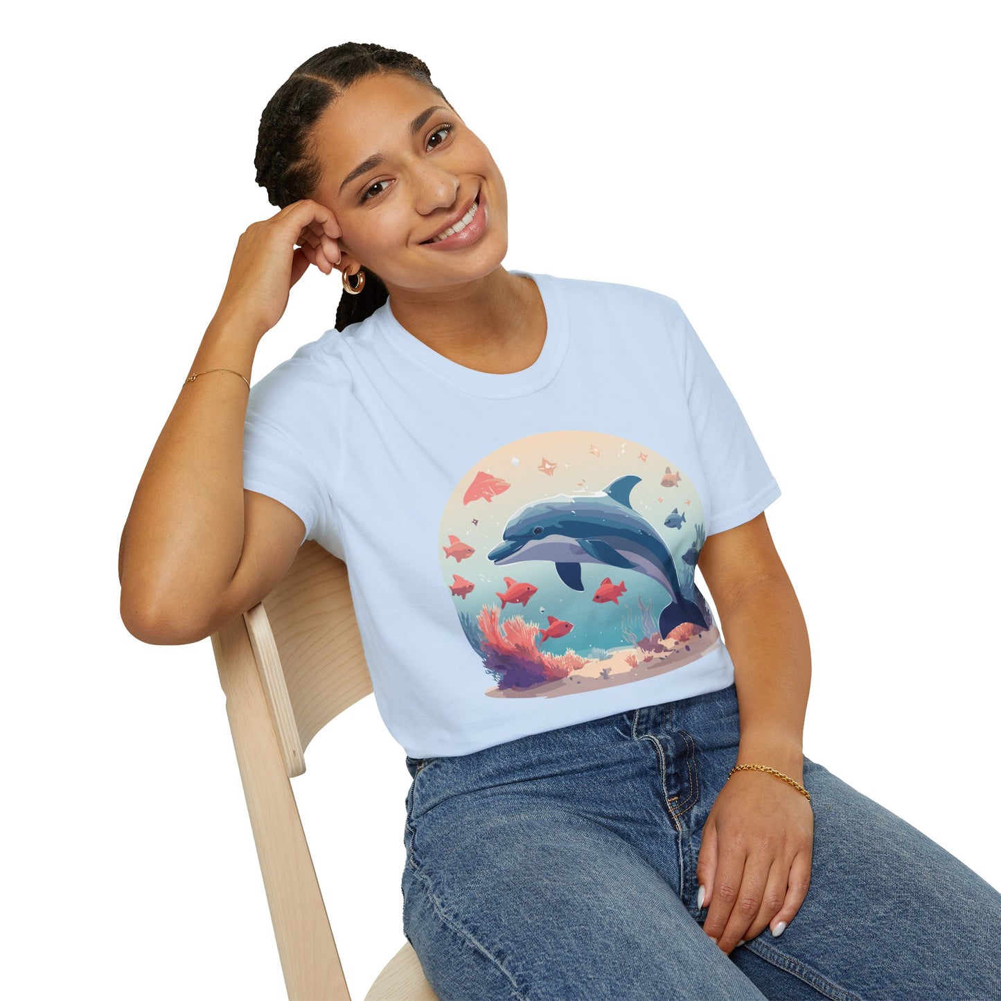 Dolphin Shirts, Shirt with Dolphin, Fish Tee Shirt, Animal Shirt