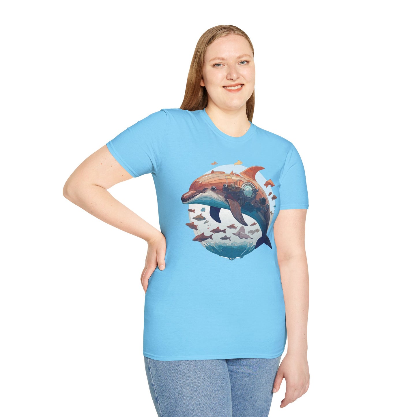 Dolphin Shirts, Shirt with Dolphin, Fish Tee Shirt, Animal Shirt
