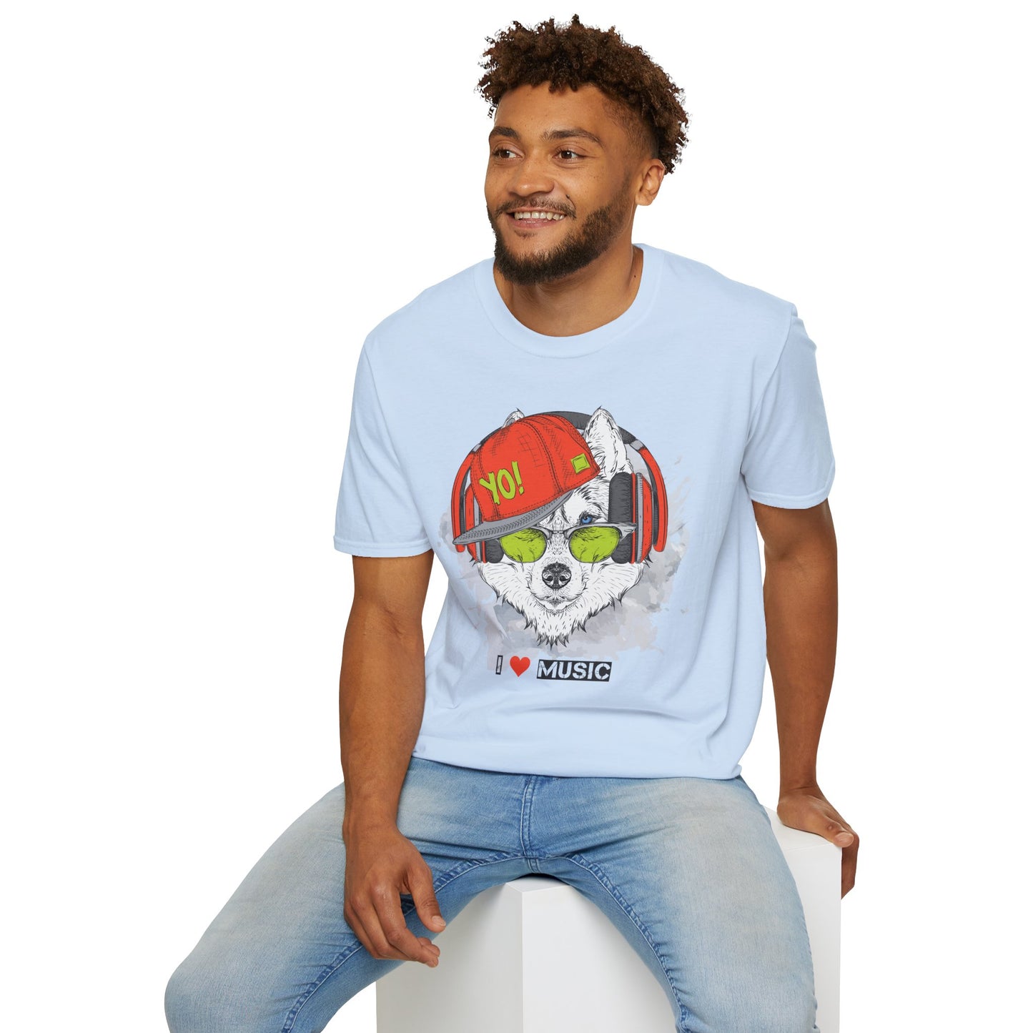 I love Music Animals Shirts, Shirt with Animals, Animals with Headphones Shirt