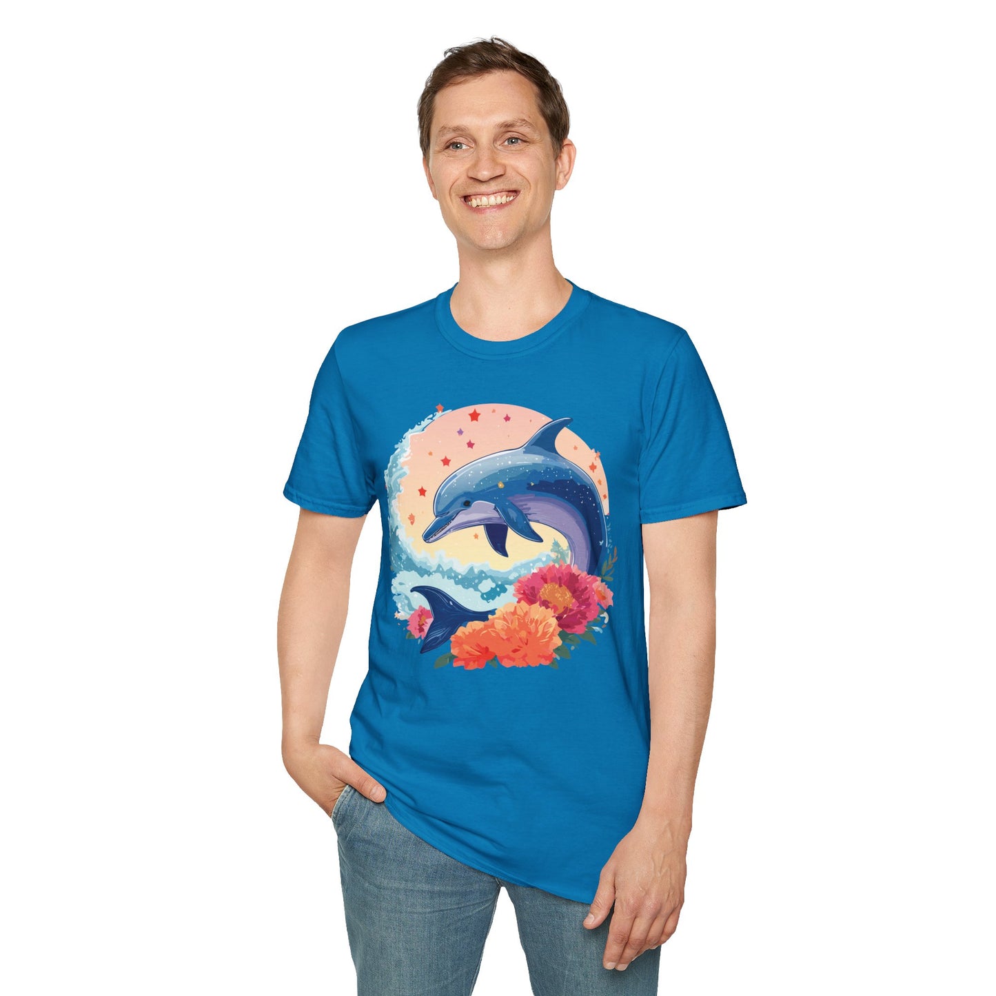 Dolphin Shirts, Shirt with Dolphin, Fish Tee Shirt, Animal Shirt