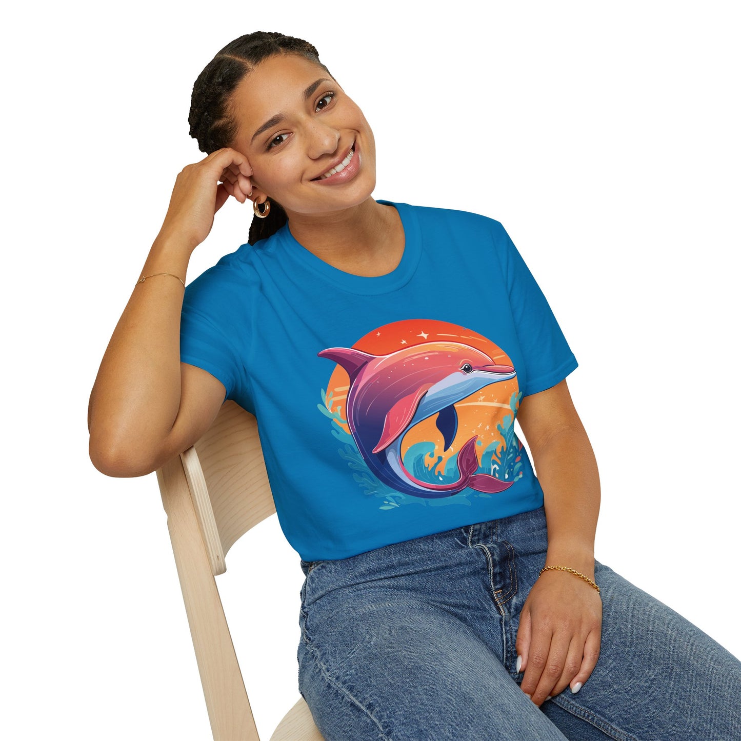 Dolphin Shirts, Shirt with Dolphin, Fish Tee Shirt, Animal Shirt