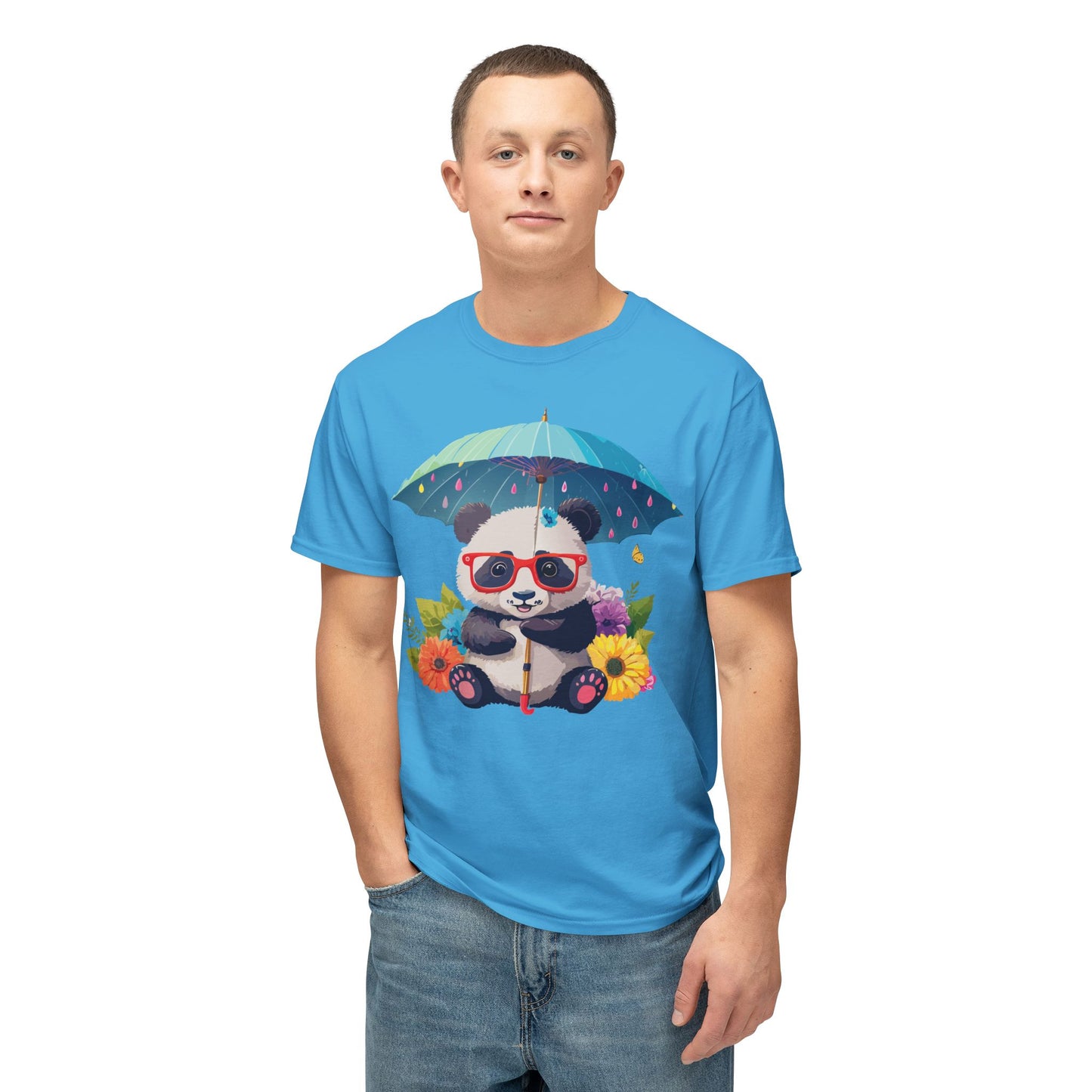 Panda T-Shirt, Vintage Panda Tee, Floral Tees, Panda Art Design Shirt, Tee Shirt with Panda Art 10