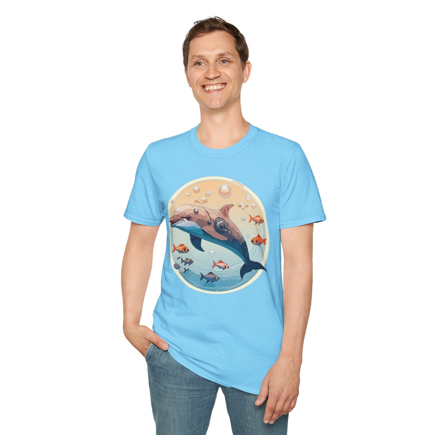 Dolphin Shirts, Shirt with Dolphin, Fish Tee Shirt, Animal Shirt