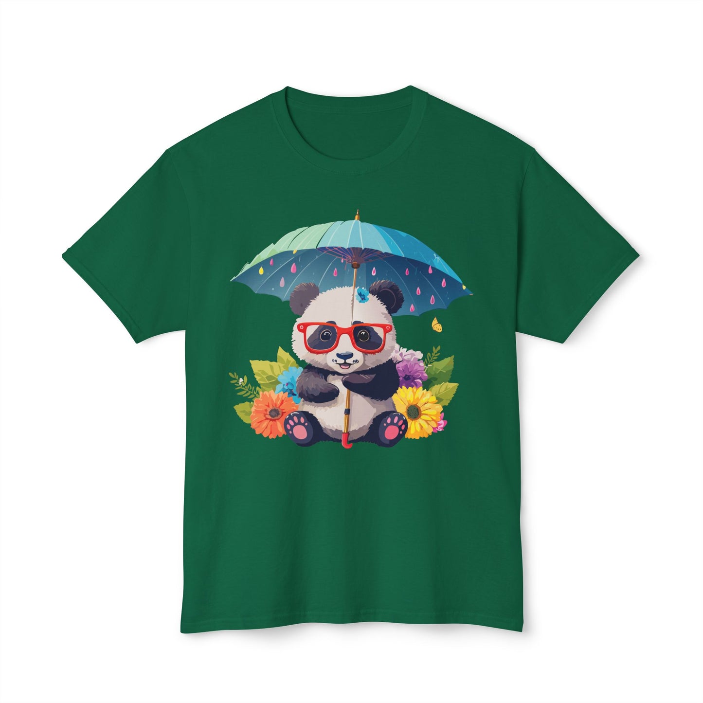 Panda T-Shirt, Vintage Panda Tee, Floral Tees, Panda Art Design Shirt, Tee Shirt with Panda Art 10