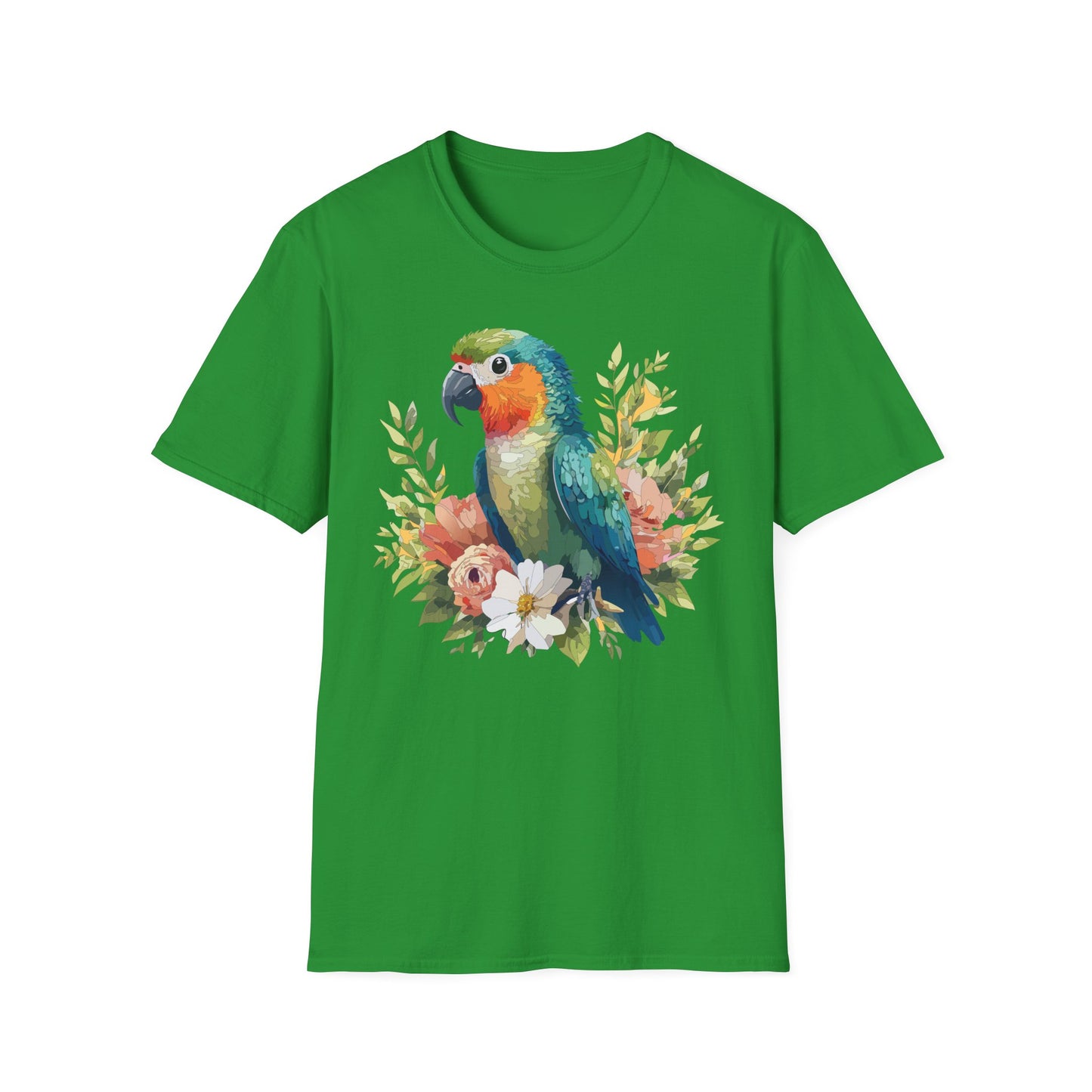 Bird T-Shirt, Floral Bird T Shirt, Shirt with Bird, Shirt with Animal