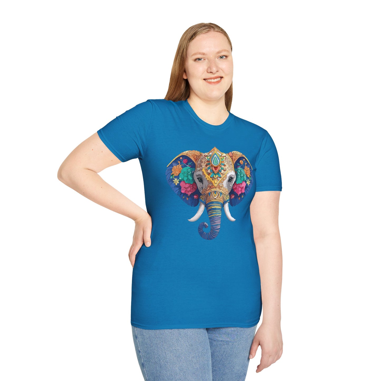 Elephant Shirt, T Shirt with Elephant, Elephant on T Shirt, T Shirt with Animation, Animals Tee Shirt
