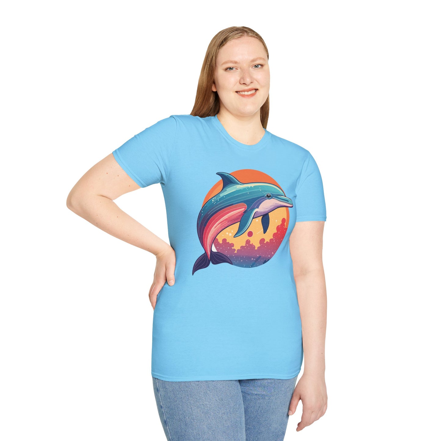 Dolphin Shirts, Shirt with Dolphin, Fish Tee Shirt, Animal Shirt