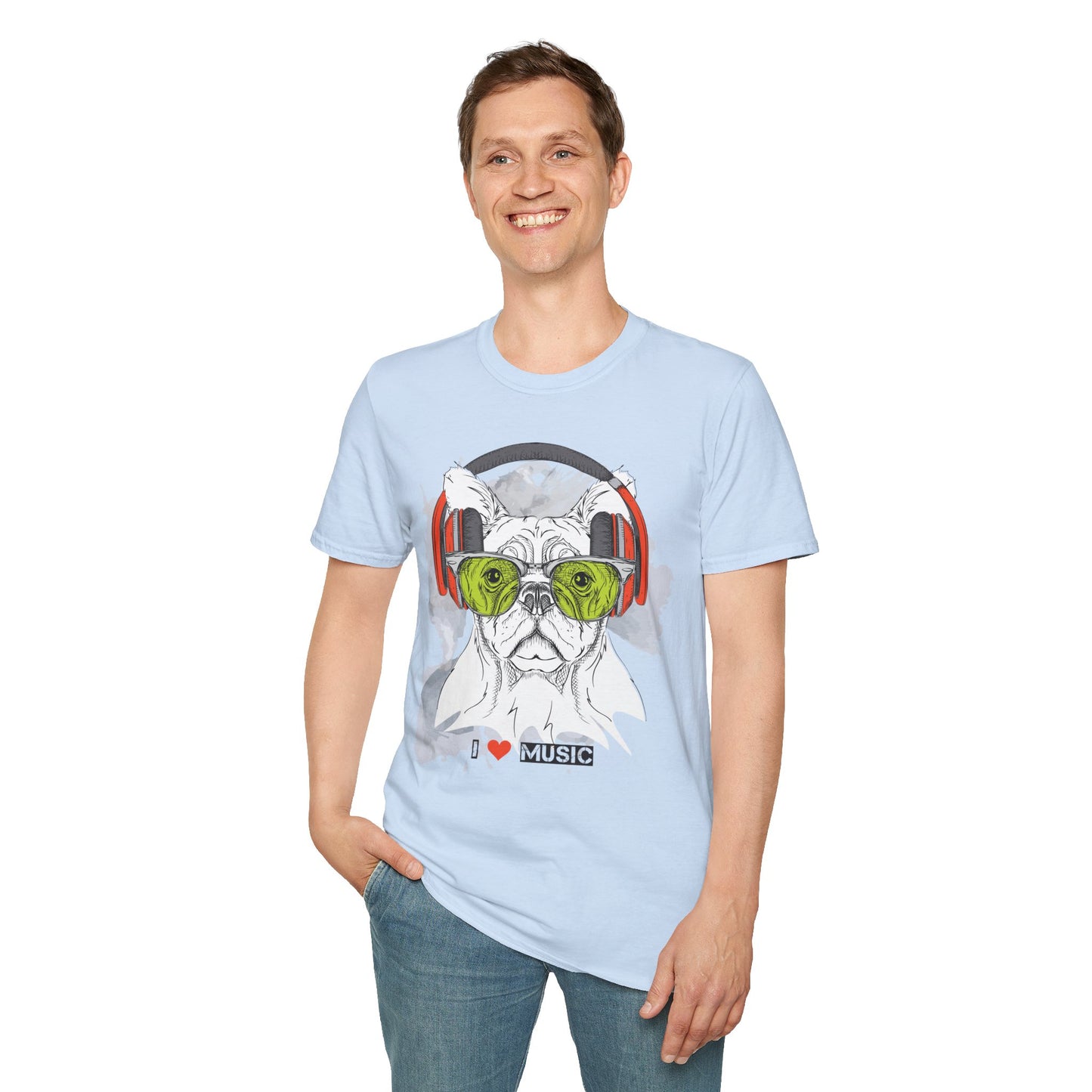 I love Music Animals Shirts, Shirt with Animals, Animals with Headphones Shirt