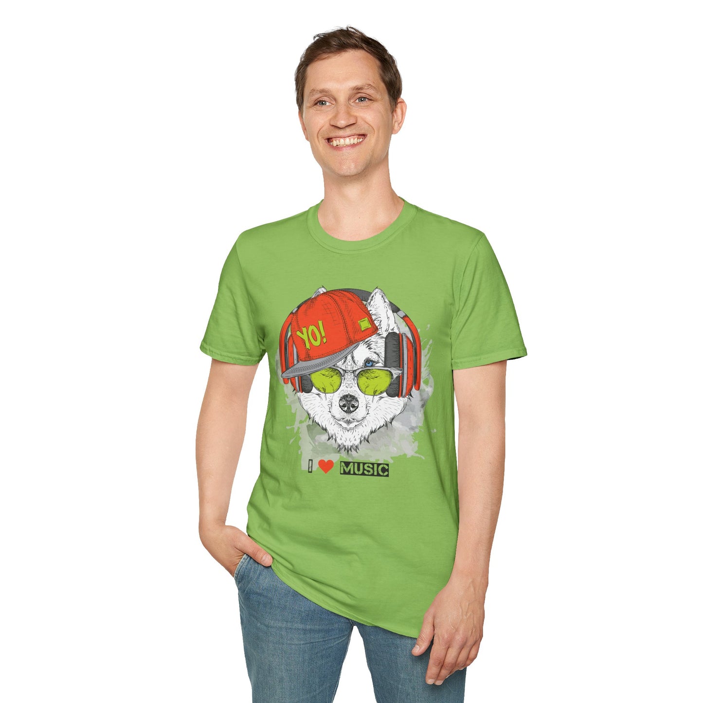 I love Music Animals Shirts, Shirt with Animals, Animals with Headphones Shirt