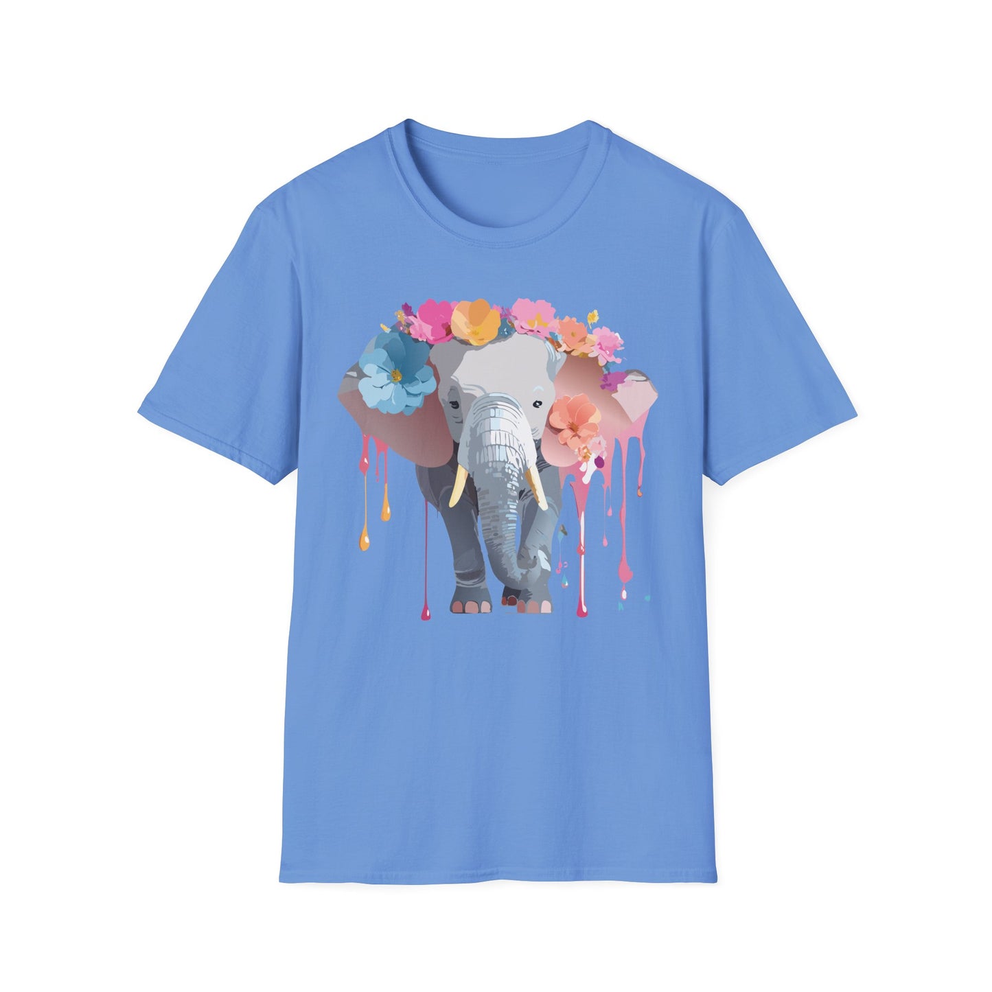 Elephant Shirt, T Shirt with Elephant, Elephant on T Shirt, T Shirt with Animation, Animals Tee Shirt