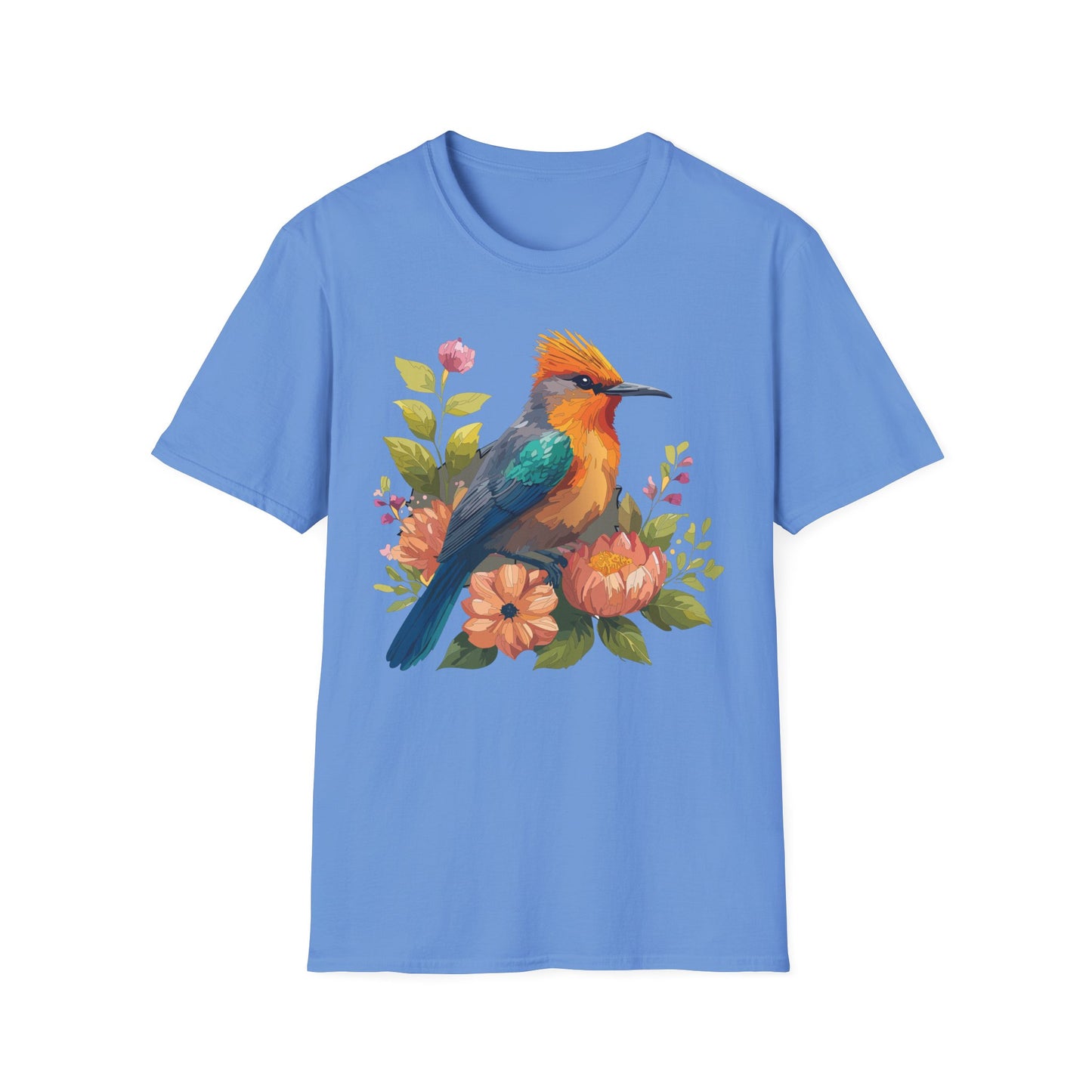 Bird T-Shirt, Floral Bird T Shirt, Shirt with Bird, Shirt with Animal
