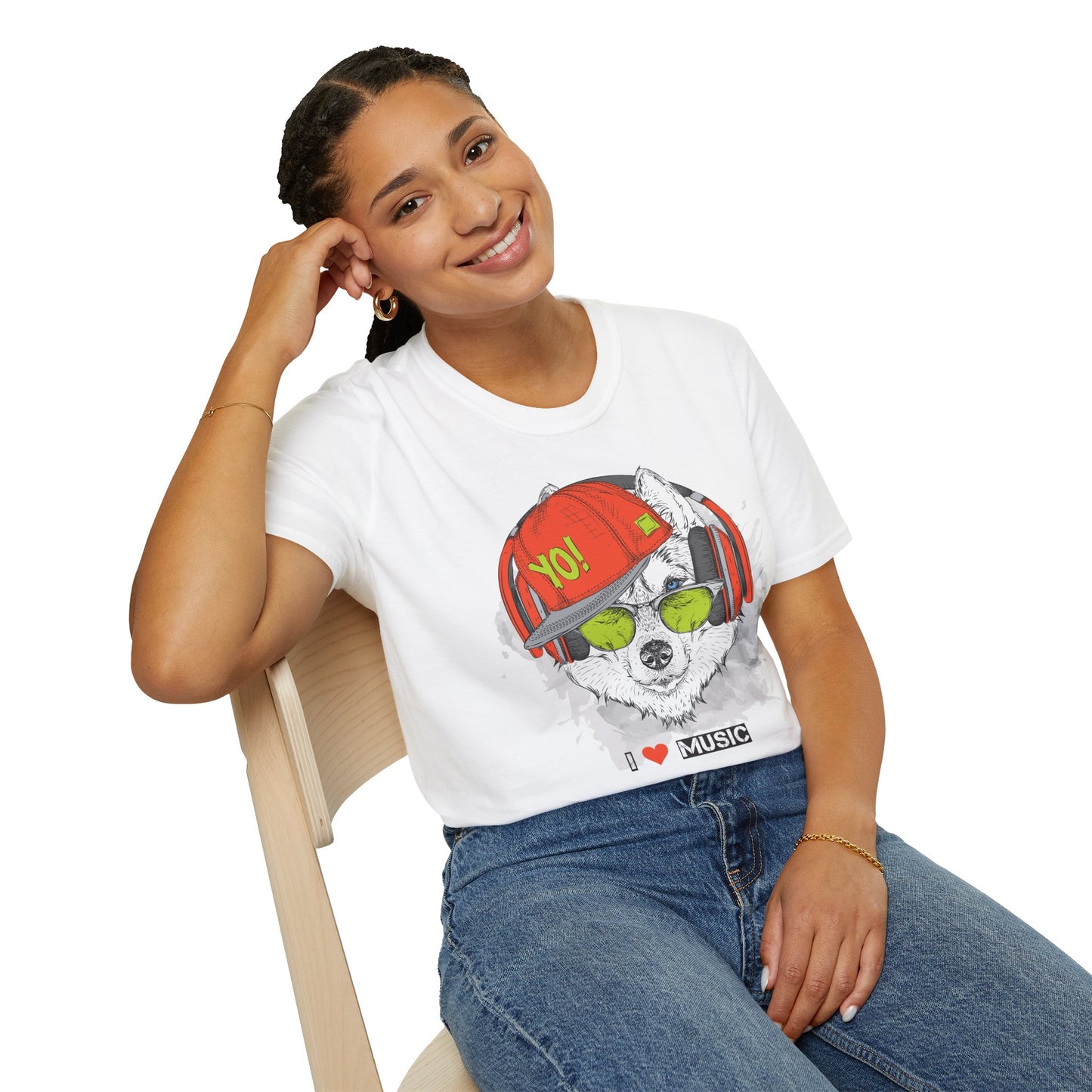 I love Music Animals Shirts, Shirt with Animals, Animals with Headphones Shirt