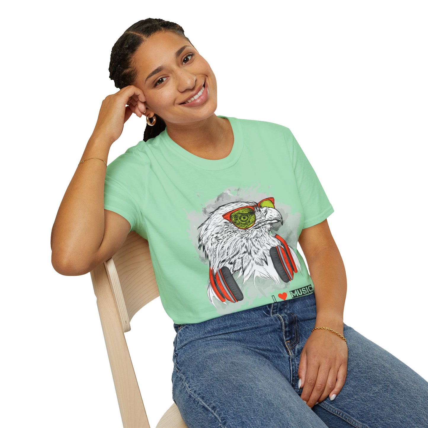 I love Music Animals Shirts, Shirt with Animals, Animals with Headphones Shirt