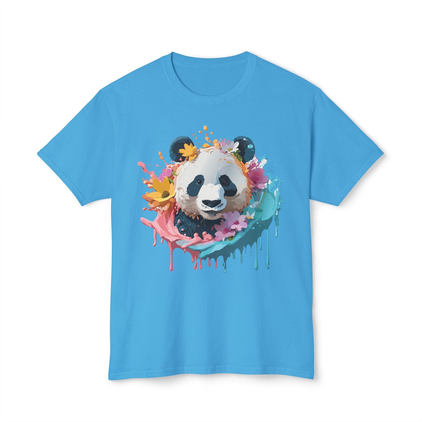 Panda T-Shirt, Vintage Panda Tee, Floral Tees, Panda Art Design Shirt, Tee Shirt with Panda Art 8