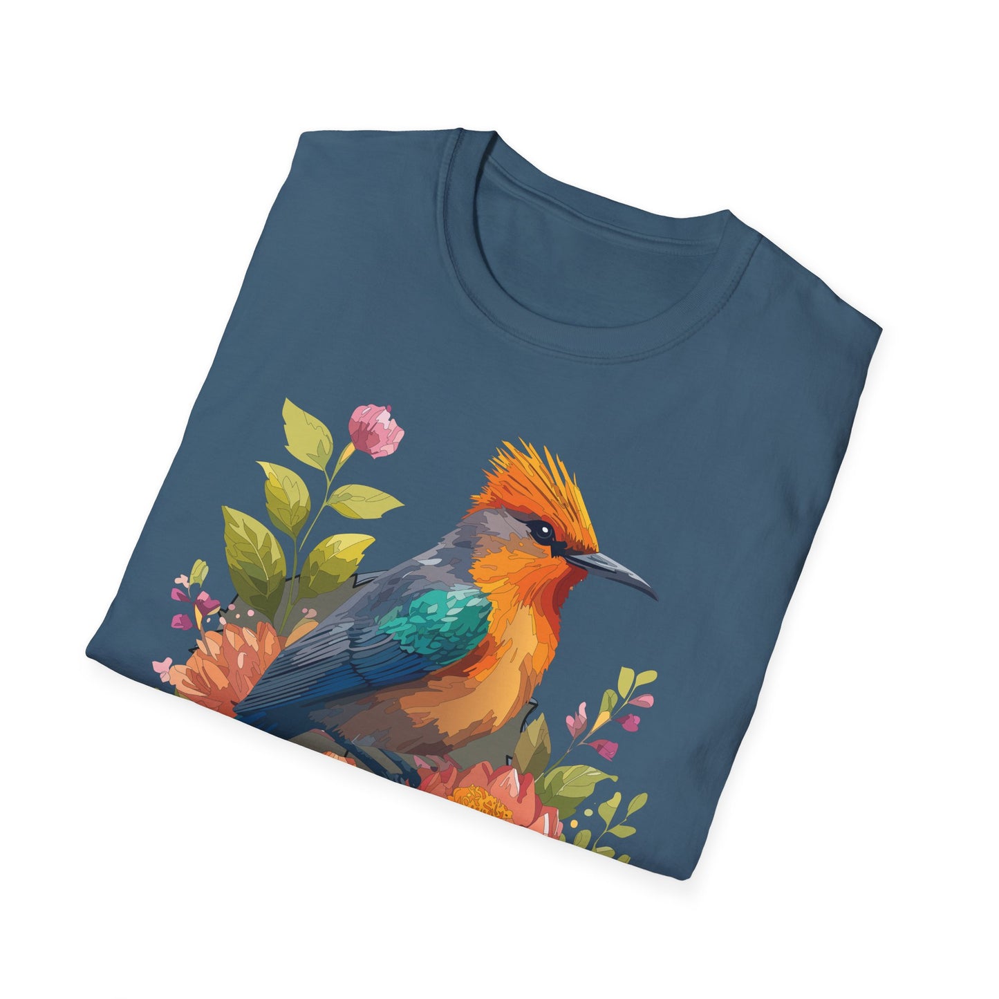 Bird T-Shirt, Floral Bird T Shirt, Shirt with Bird, Shirt with Animal