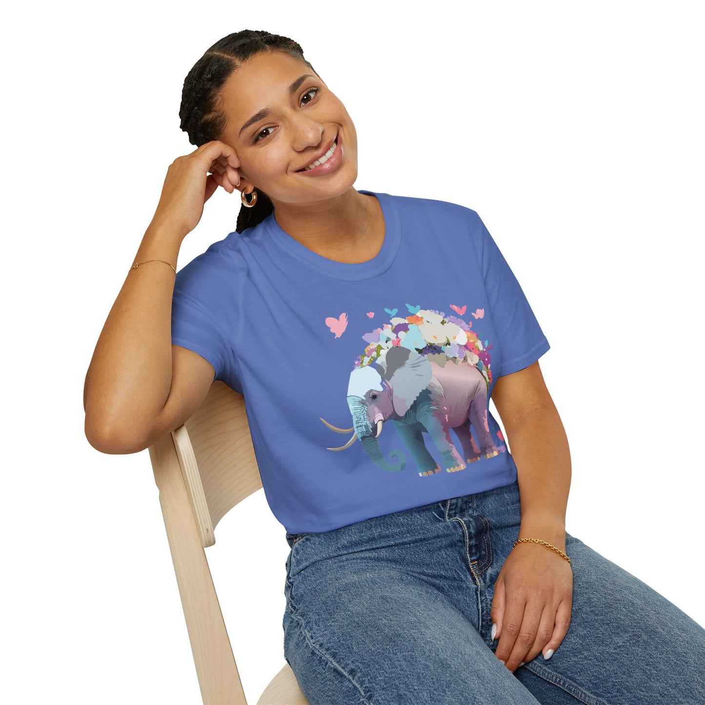 Elephant Shirt, T Shirt with Elephant, Elephant on T Shirt, T Shirt with Animation, Animals Tee Shirt