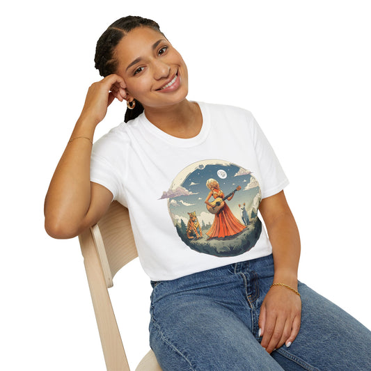 Womens Graphic T Shirt Art Design Tee Ladies Unisex Softstyle Cotton Tee Gildan 64000 Comfort