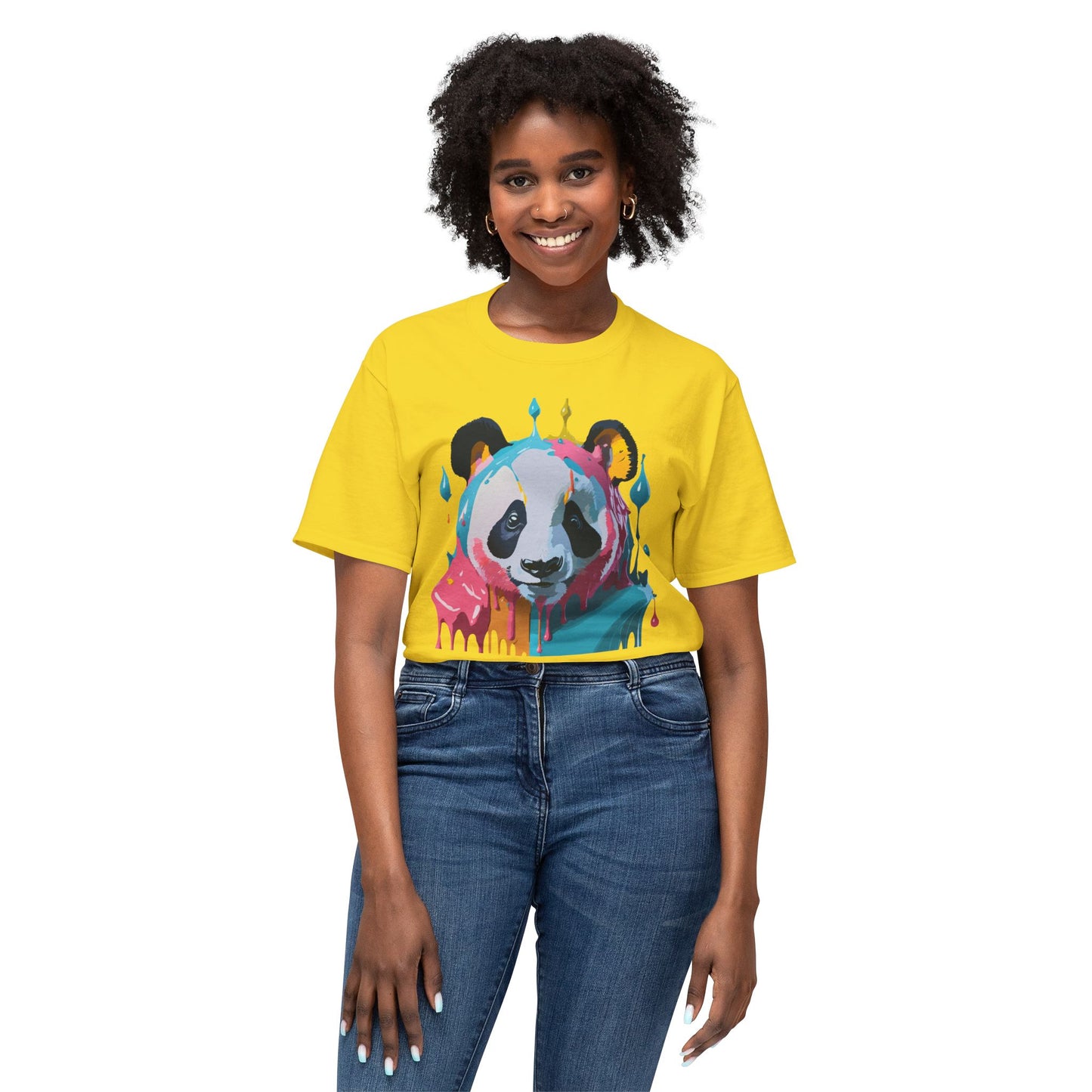 Panda T-Shirt, Vintage Panda Tee, Floral Tees, Panda Art Design Shirt, Tee Shirt with Panda Art 5