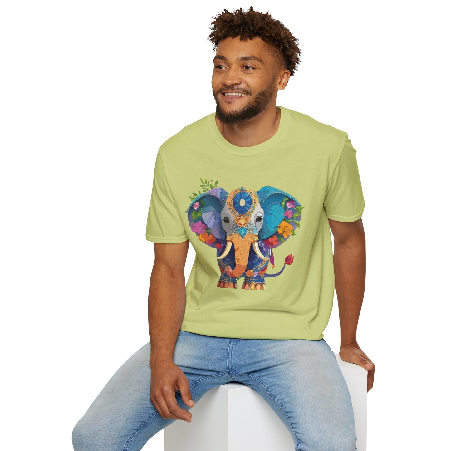 Elephant Shirt, T Shirt with Elephant, Elephant on T Shirt, T Shirt with Animation, Animals Tee Shirt