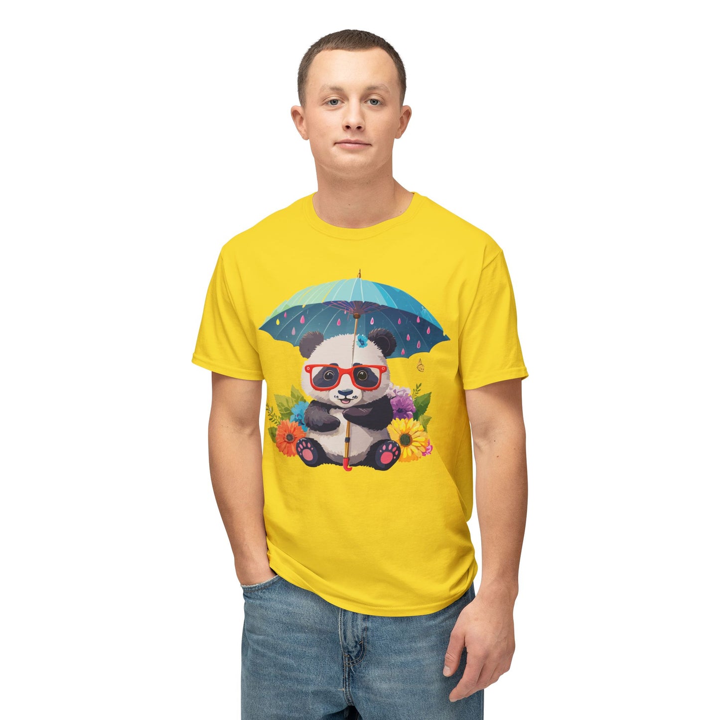 Panda T-Shirt, Vintage Panda Tee, Floral Tees, Panda Art Design Shirt, Tee Shirt with Panda Art 10
