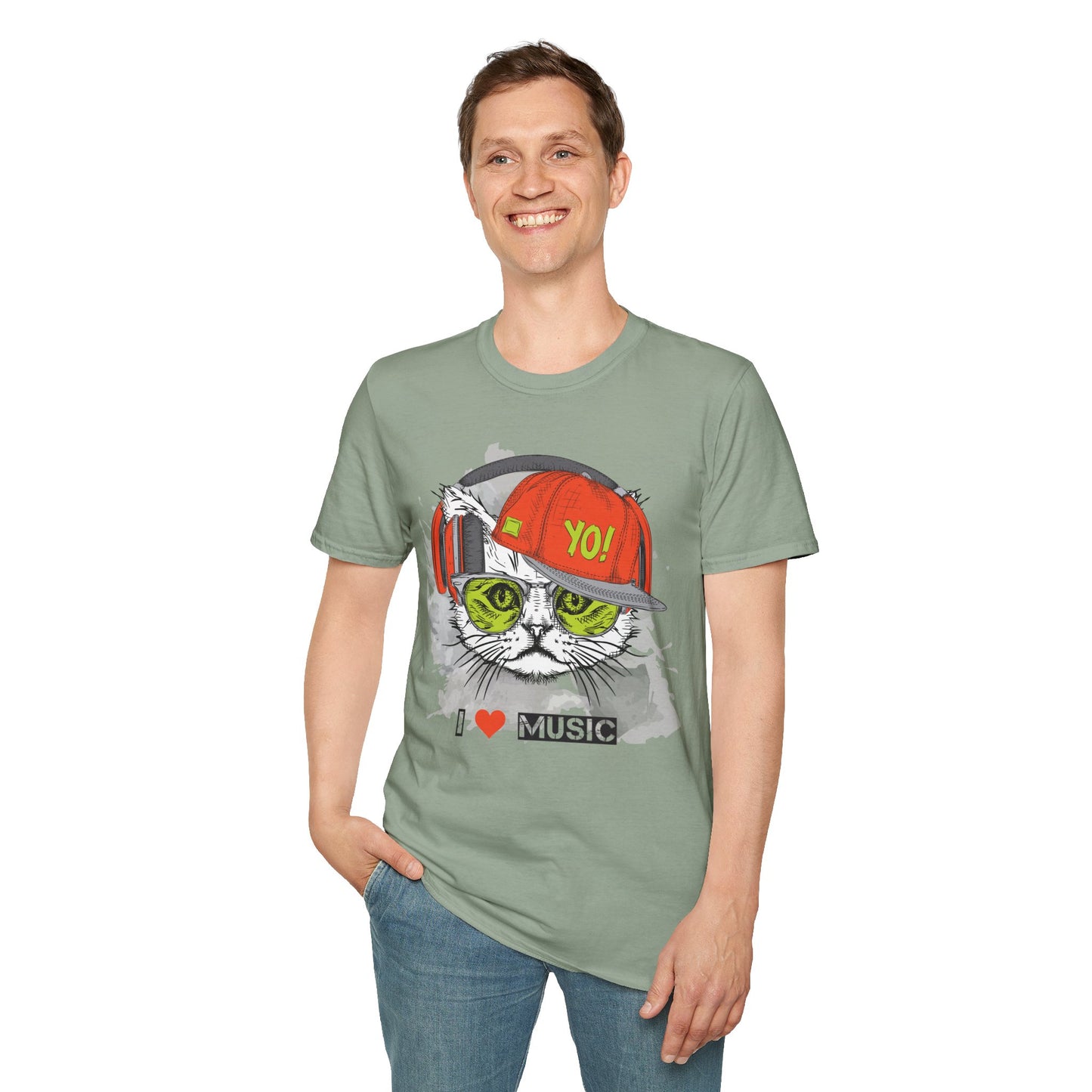 I love Music Animals Shirts, Shirt with Animals, Animals with Headphones Shirt