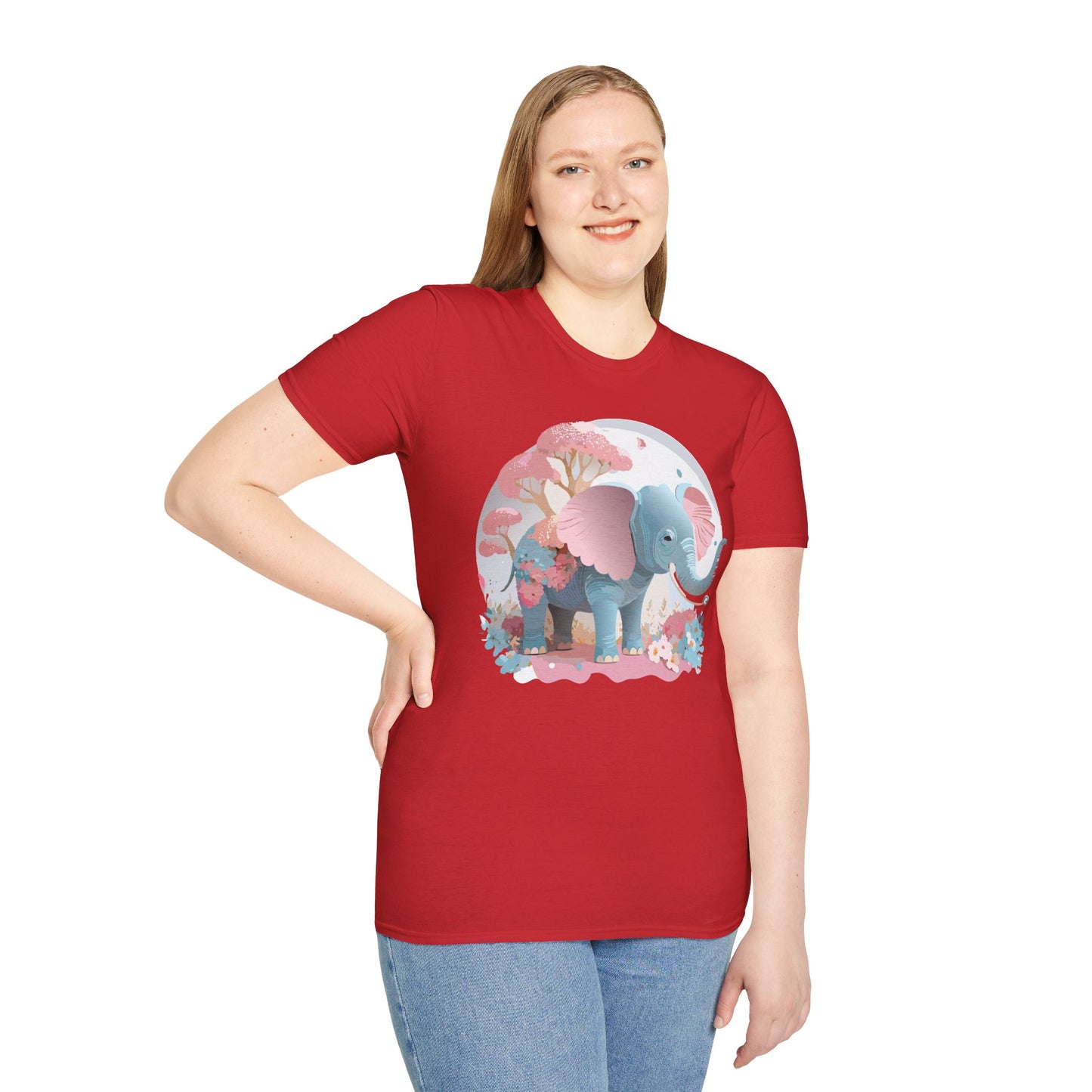 Elephant Shirt, T Shirt with Elephant, Elephant on T Shirt, T Shirt with Animation, Animals Tee Shirt