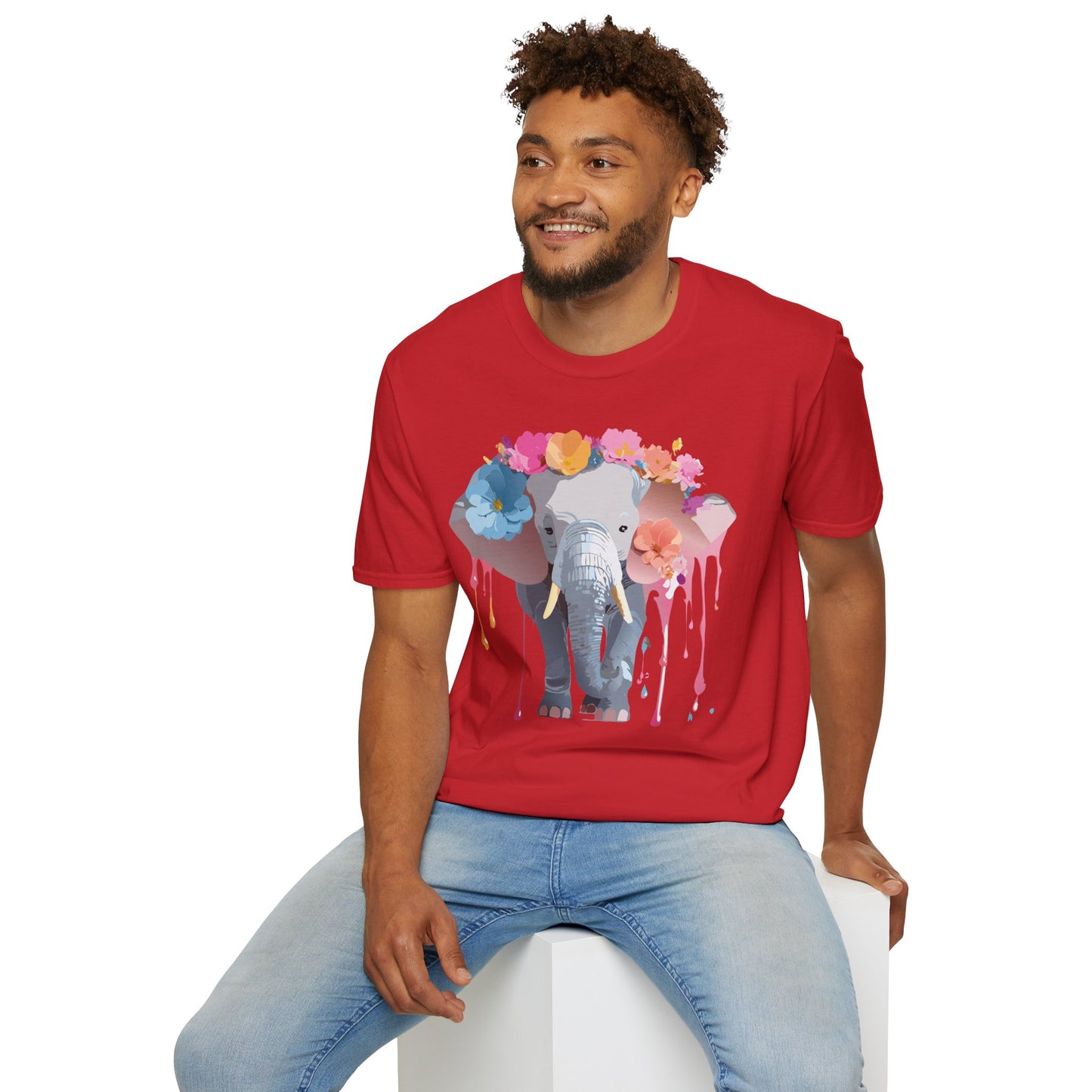 Elephant Shirt, T Shirt with Elephant, Elephant on T Shirt, T Shirt with Animation, Animals Tee Shirt