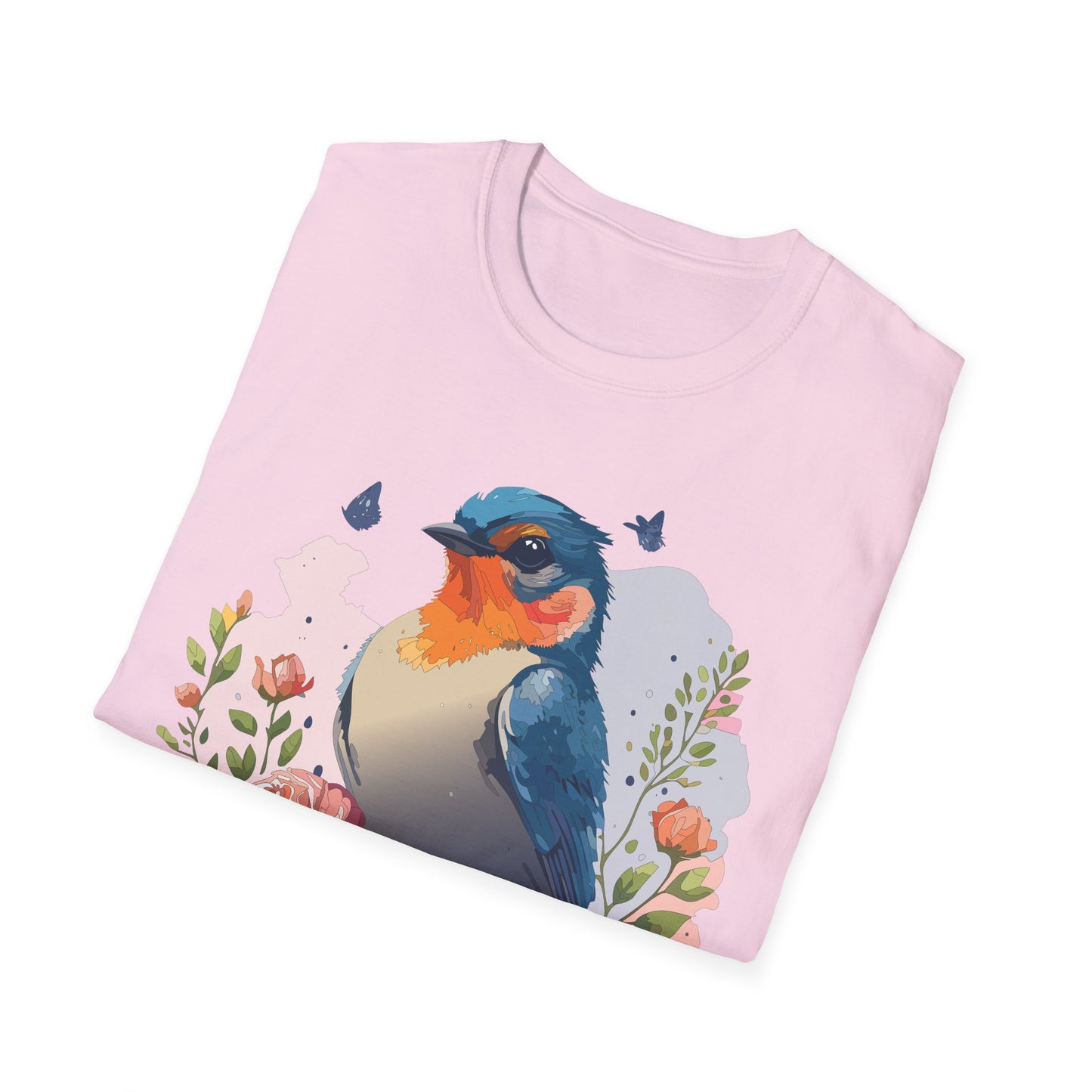 Bird T-Shirt, Floral Bird T Shirt, Shirt with Bird, Shirt with Animal
