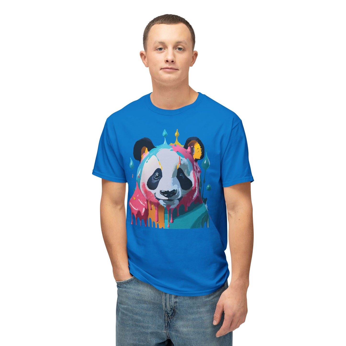 Panda T-Shirt, Vintage Panda Tee, Floral Tees, Panda Art Design Shirt, Tee Shirt with Panda Art 5