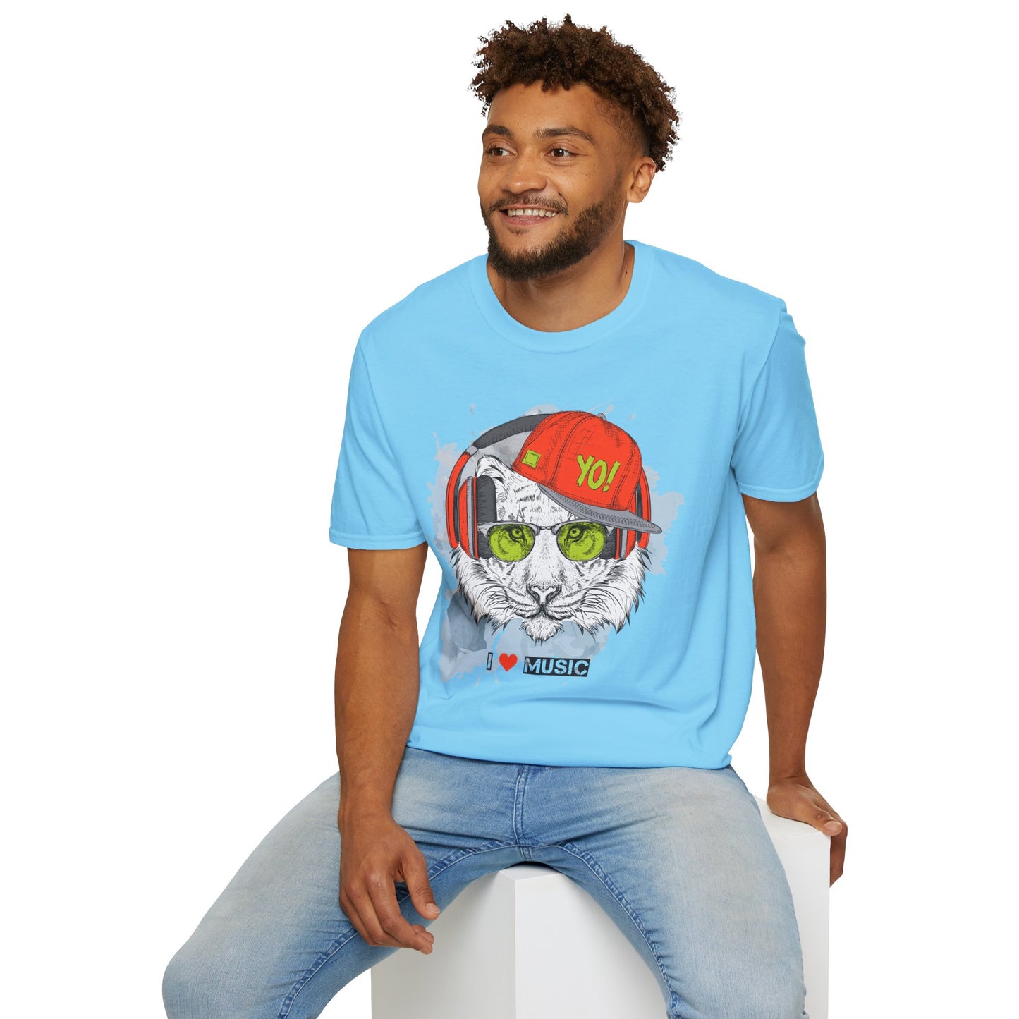 I love Music Animals Shirts, Shirt with Animals, Animals with Headphones Shirt