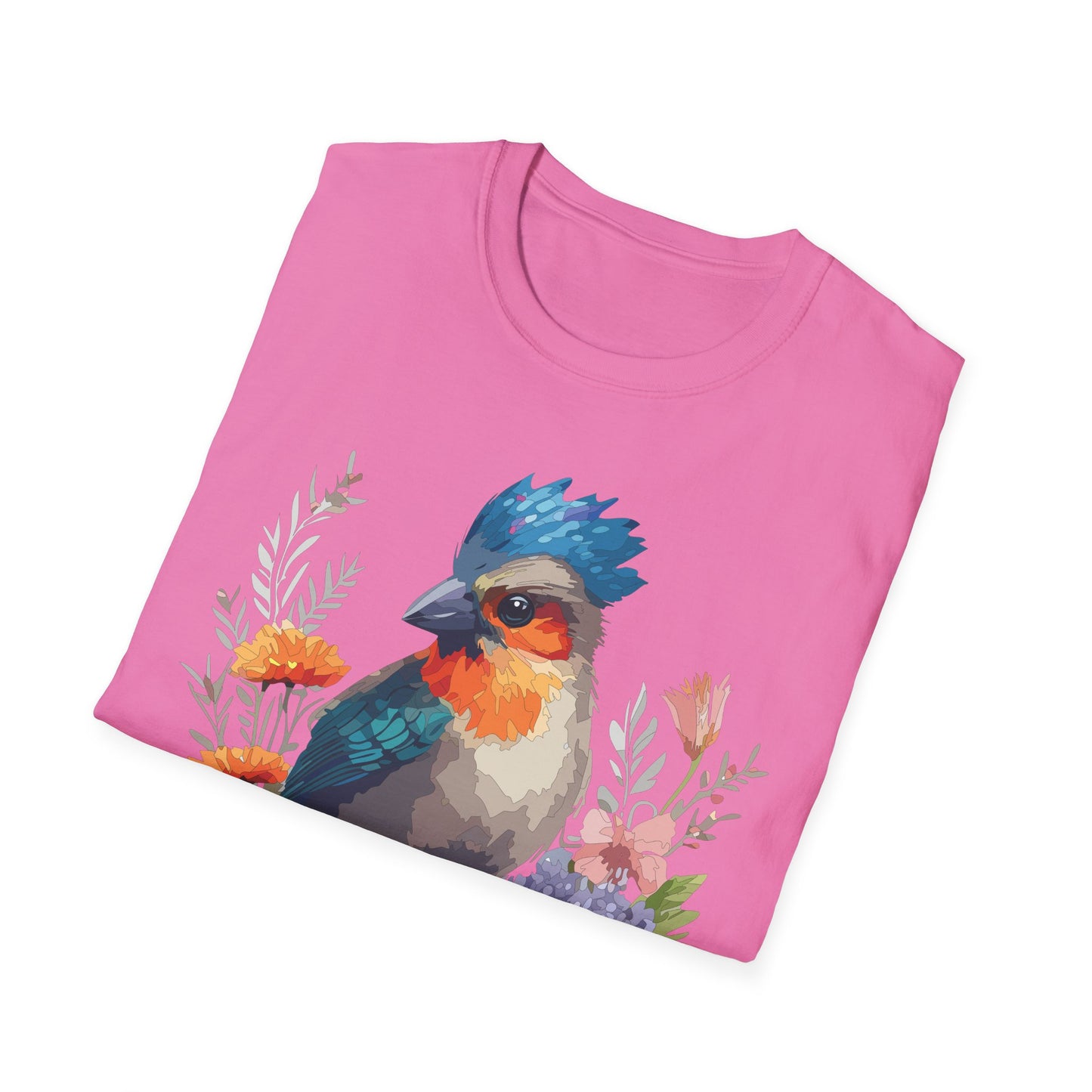Bird T-Shirt, Floral Bird T Shirt, Shirt with Bird, Shirt with Animal