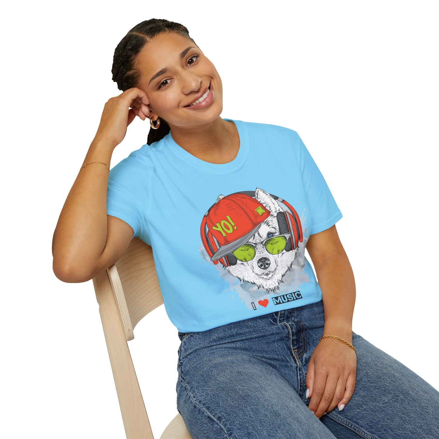 I love Music Animals Shirts, Shirt with Animals, Animals with Headphones Shirt