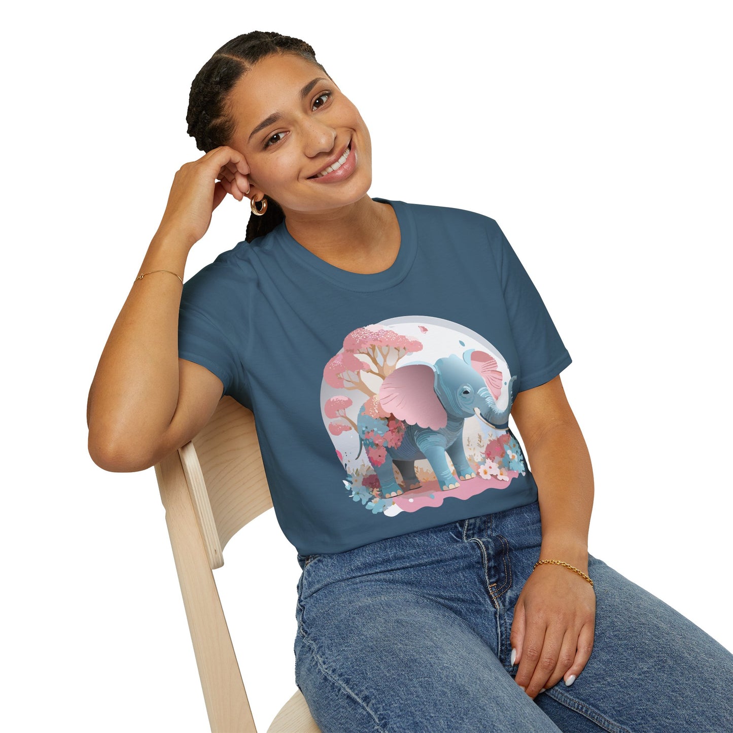 Elephant Shirt, T Shirt with Elephant, Elephant on T Shirt, T Shirt with Animation, Animals Tee Shirt