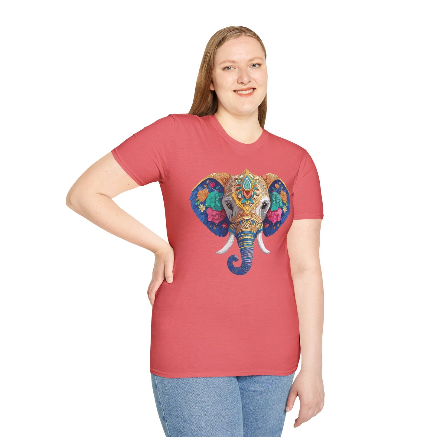 Elephant Shirt, T Shirt with Elephant, Elephant on T Shirt, T Shirt with Animation, Animals Tee Shirt