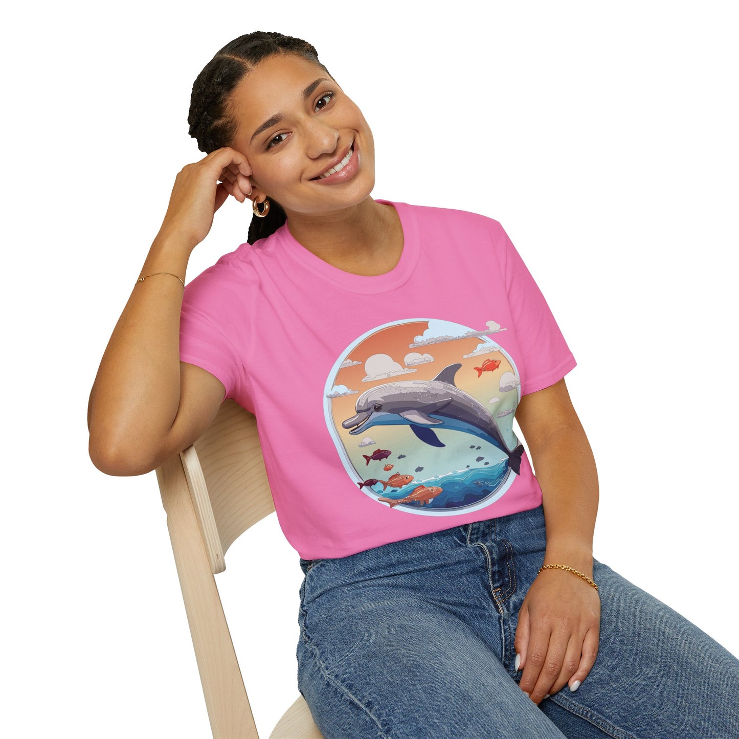 Dolphin Shirts, Shirt with Dolphin, Fish Tee Shirt, Animal Shirt