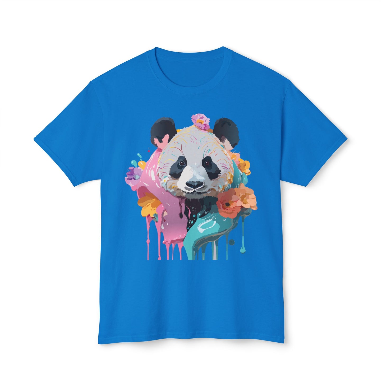 Panda T-Shirt, Vintage Panda Tee, Floral Tees, Panda Art Design Shirt, Tee Shirt with Panda Art 9