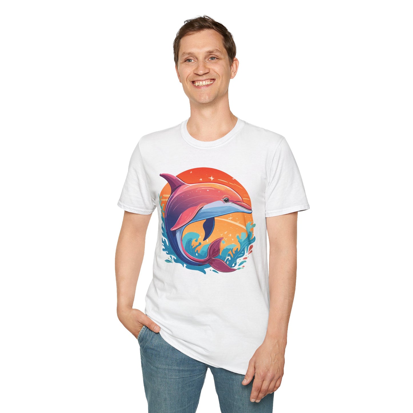 Dolphin Shirts, Shirt with Dolphin, Fish Tee Shirt, Animal Shirt